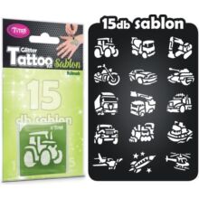 Csillám tetováló sablonok 15db-os