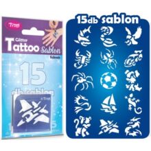 Csillám tetováló sablonok 15db-os